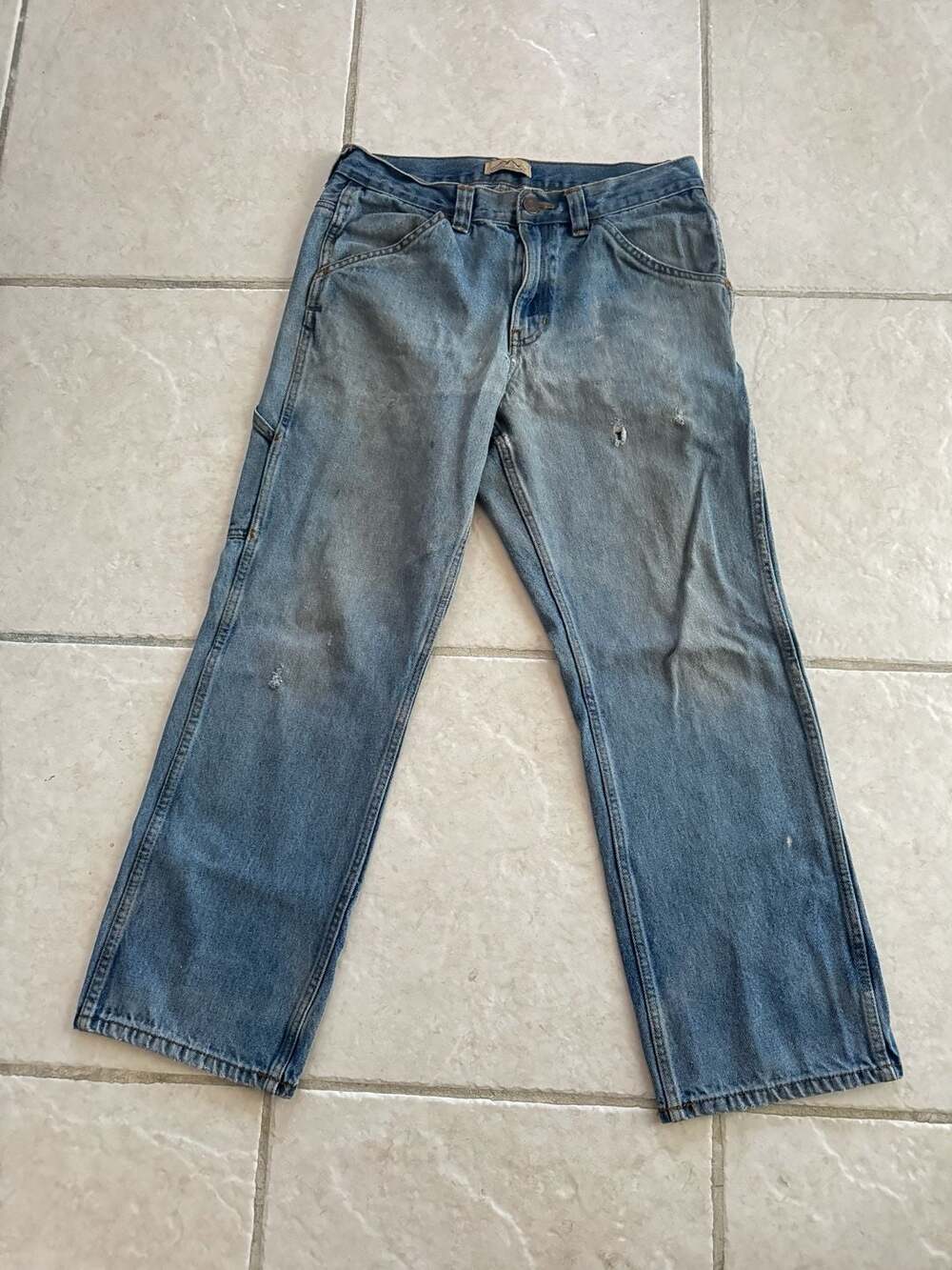Blue Mountain Distressed Carpenter Denim Jeans Size 32x30